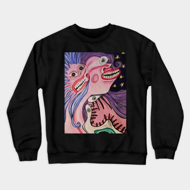 Fanciful Thoughts Crewneck Sweatshirt by wildjellybeans